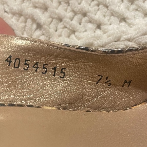 Stuart Weizmann Snake Print Slingback Wedges- Size 7 1/2 - Picture 4 of 4